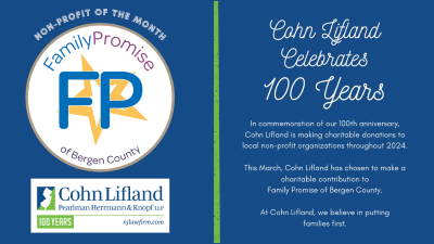 Cohn Lifland Celebrates Family Promise of Bergen County